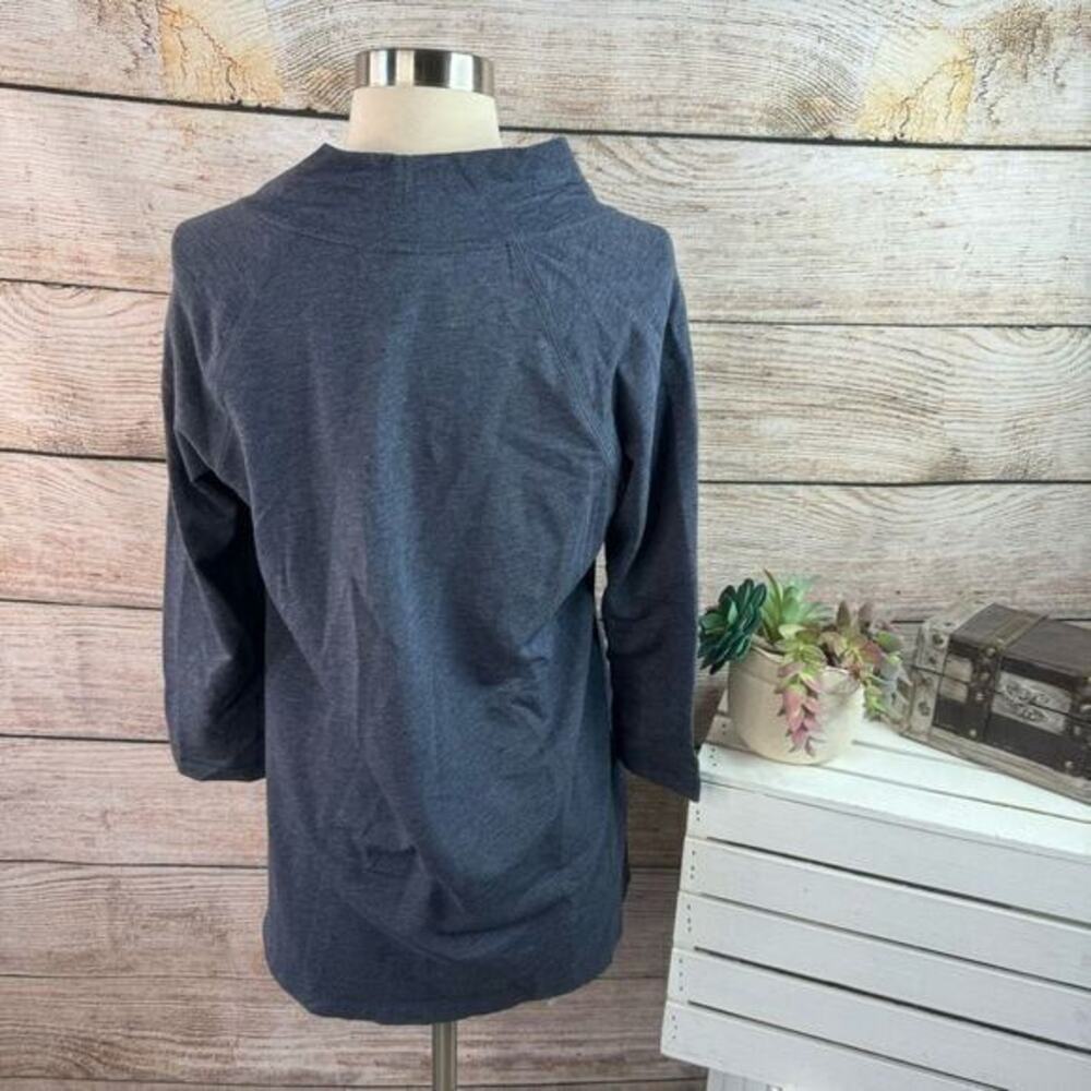 PureJill‎ J Jill Affinity French Terry Pima Cotton Tunic Top V-Neck Blue Size XS - Picture 4 of 7